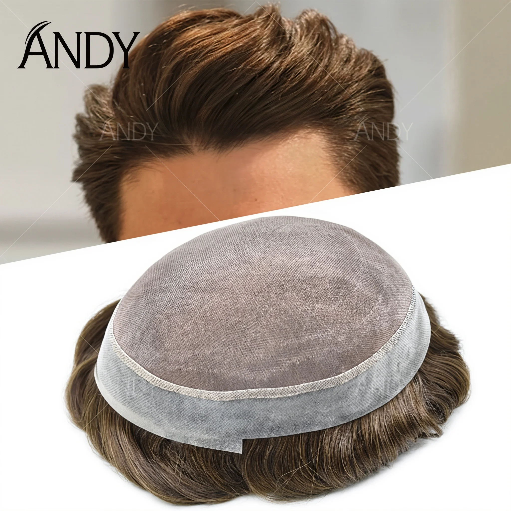 

Comfortable Men Hair Toupee 0.1mm Injection Skin Scalp Undetectable Invisible Look Swiss Lace PU Mixed Base 100% Real Human Hair