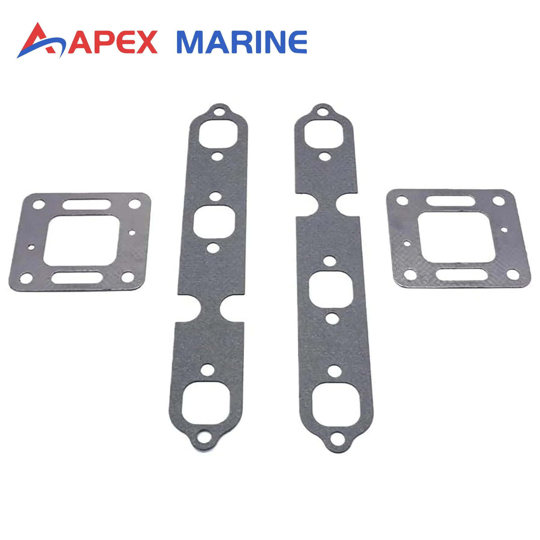 27-99757 Compatible with Mercruiser V6 4.3L Marine Sterndrive Engines Manifold Exhaust Gasket Kit Replaces 8M0215011 27-41813