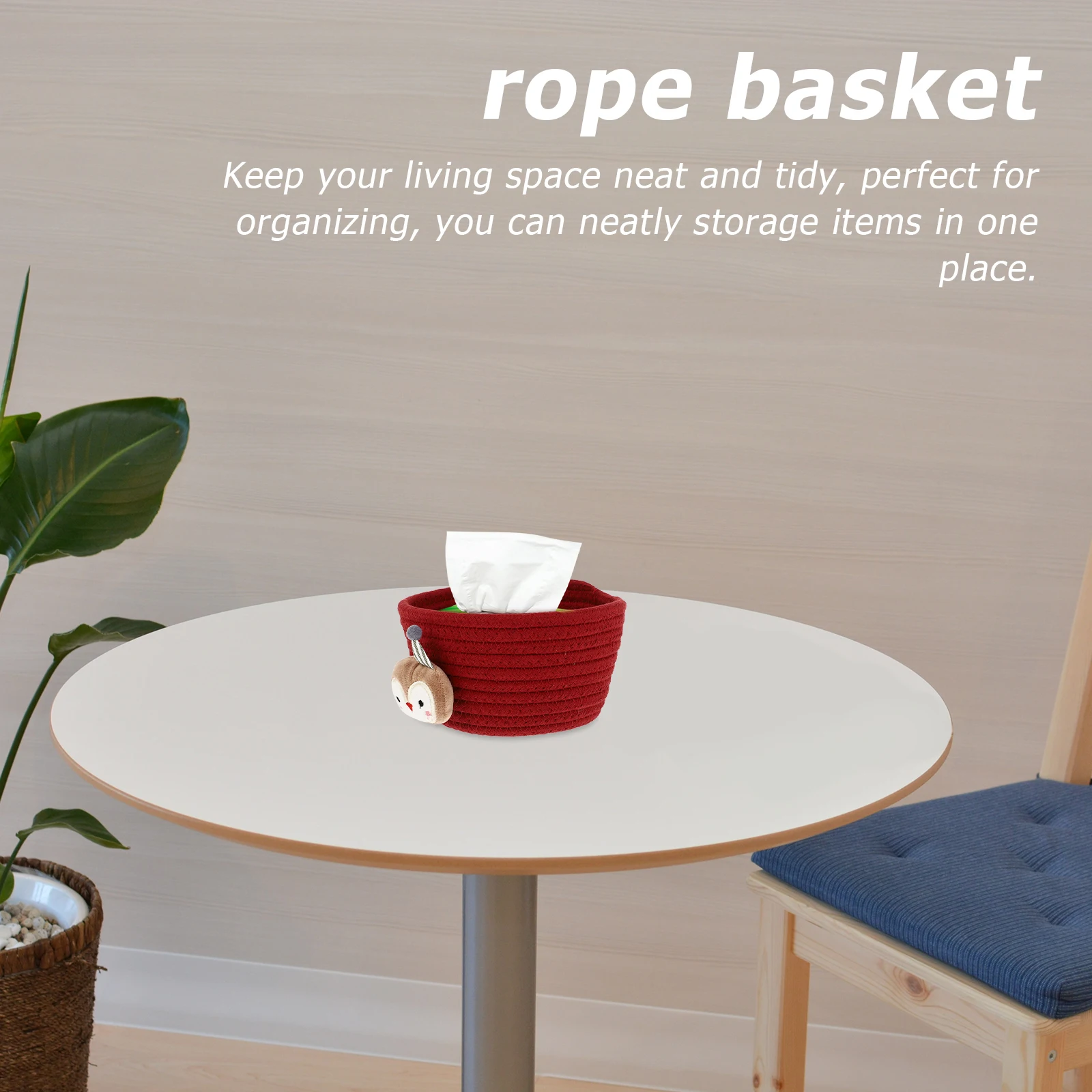 

Cotton Rope Storage Baskets Woven Small Baby Laundry Organizer Multi Functional Household Bathroom Bedroom Closet Decor