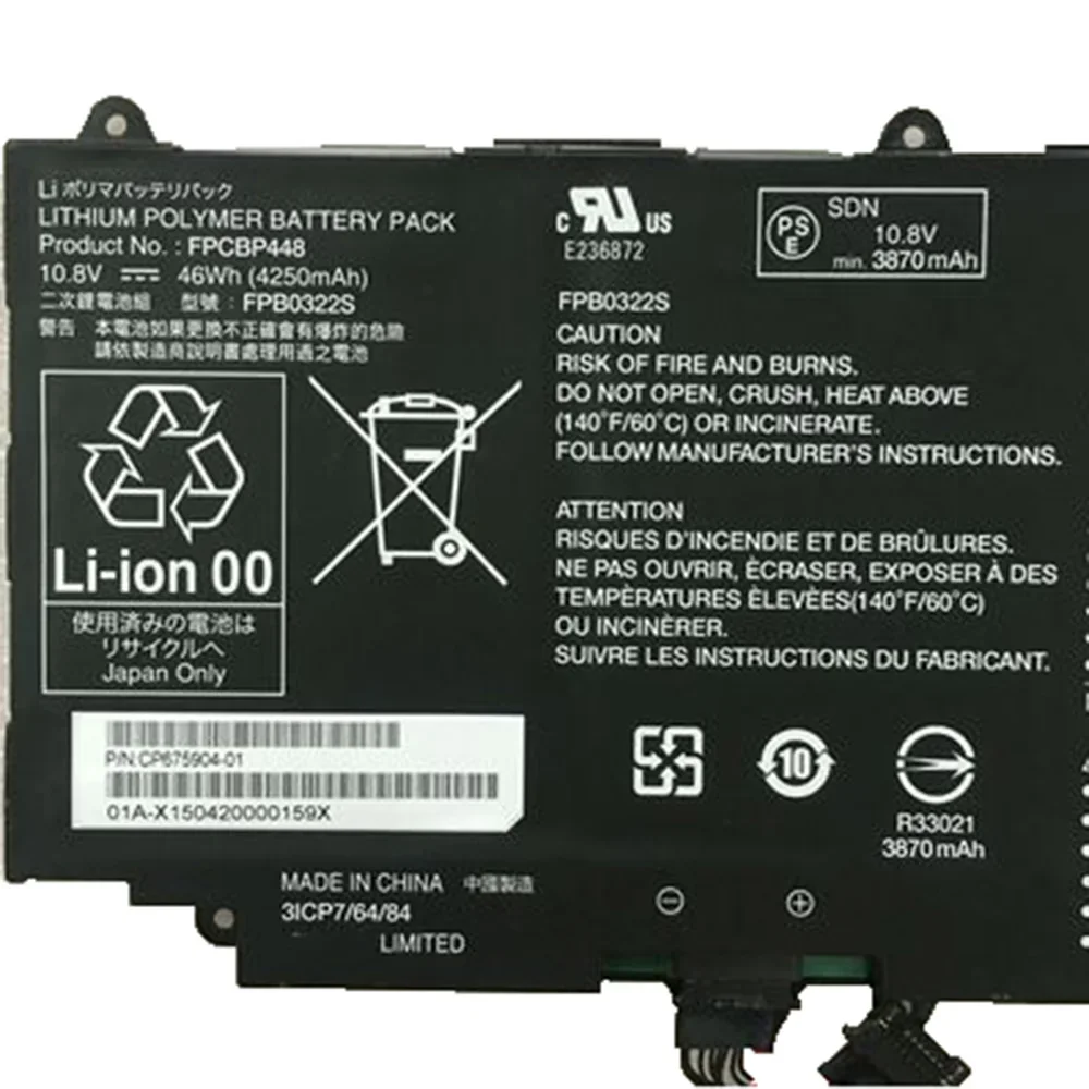Imagem -04 - Bateria Original do Portátil Fpcbp448 Fpb0322s Fpcbp0322s 10.8v 46wh 4250mah Fpcbp448 Q775 Q736 Q737 Cp67590401