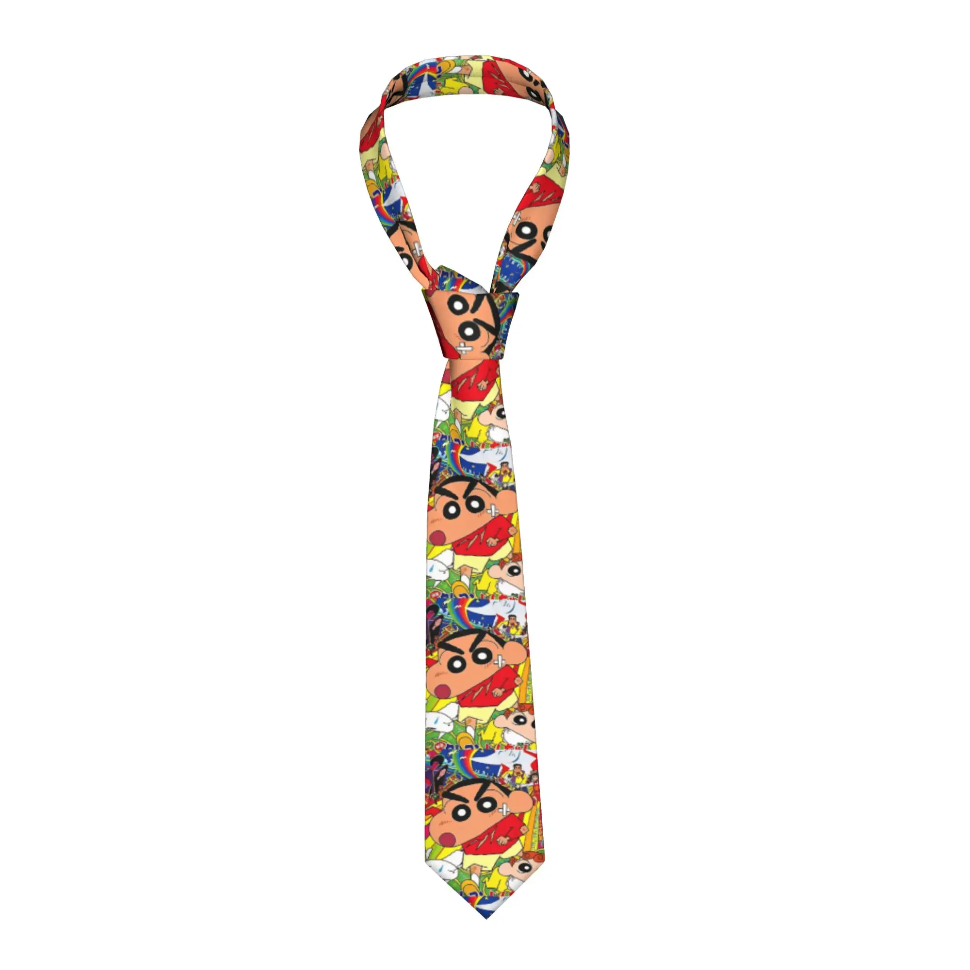 Neckties Crayon Shinchan The Adult Empire Movie Silk 8 cm Wide Neck Tie  for Men Daily Wear Gravatas Accessories Cosplay Props