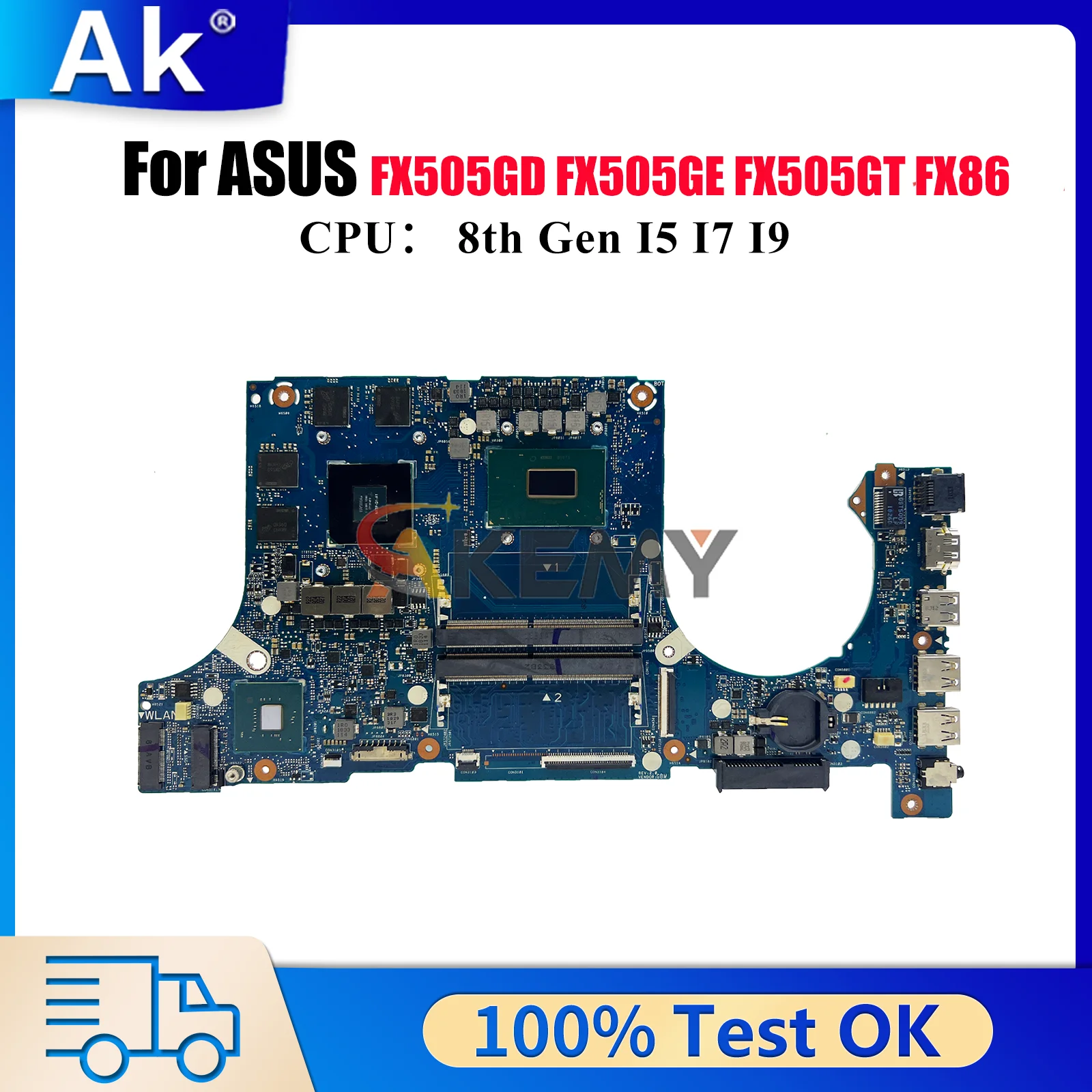 

FX505GD Laptop Motherboard For ASUS TUF Gaming FX86FE FX86FD FX505GE FX505 FX505GD FX505GT Notebook Mainboard With I5 I7 I9 CPU