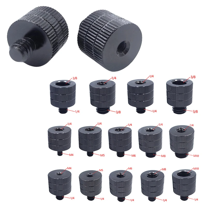 

1/4 на M4 M5 M6 M8 M10 преобразующий винт 3/8 дюйма штекер на гнездо Винтовой Адаптер Стандартный 1/4 крепежный винт