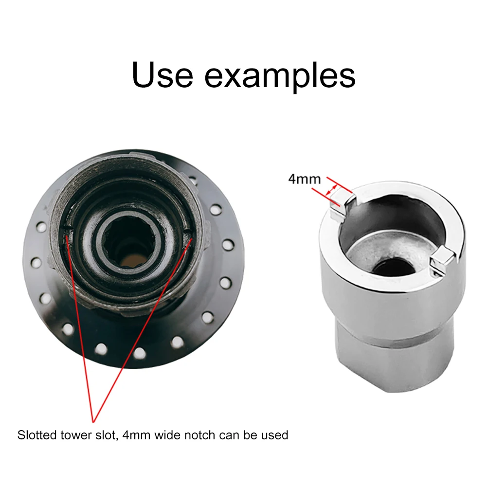 Bicycle Freehub Remover Hub Body Installer Slotted Socket Wrench Hub Stainless Steel Remover Repair Tools Accessories