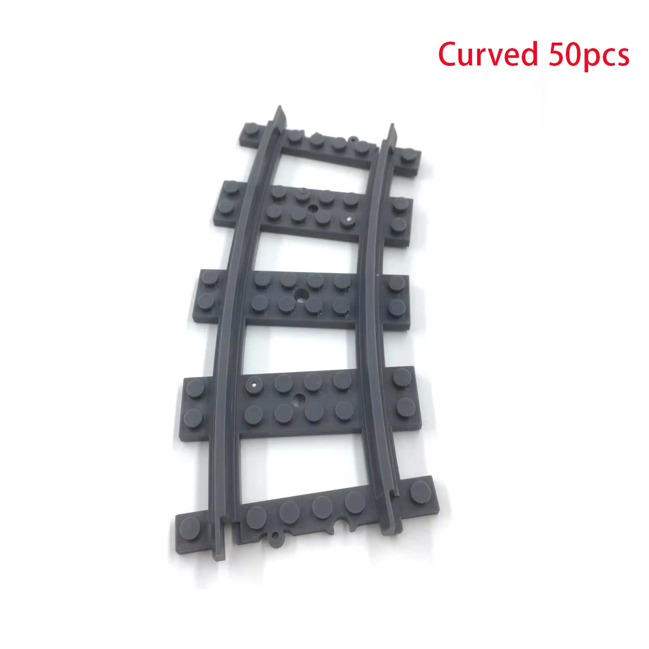 50 stks/partij Stad Treinen Treinspoor Rail Rechte Rails Technische Bouwstenen Set Bricks Model Kids Klassieke Speelgoed Voor Kinderen