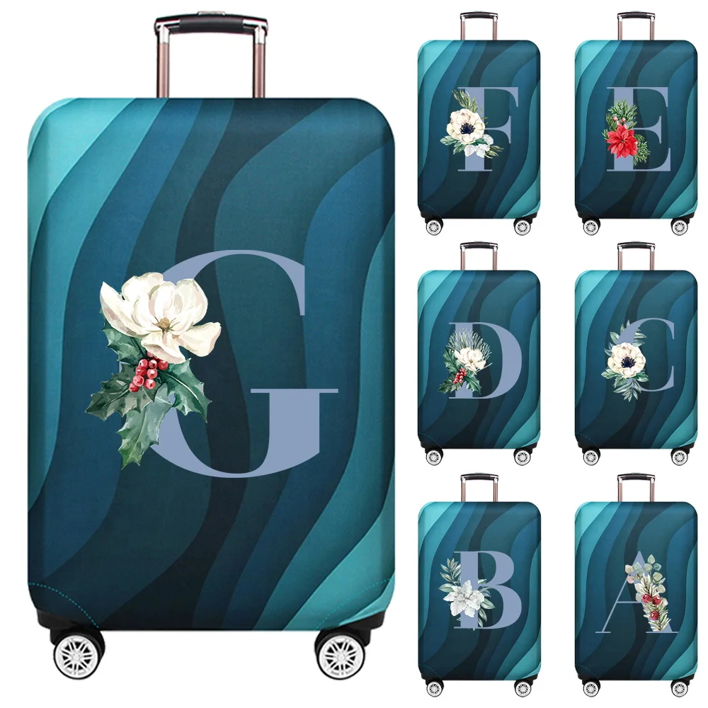 

Travel Luggage Cover Elastic Blue Letter Series Baggage Cover Suitable for 18-32inch Suitcase Case DustCover Travel Accessorie