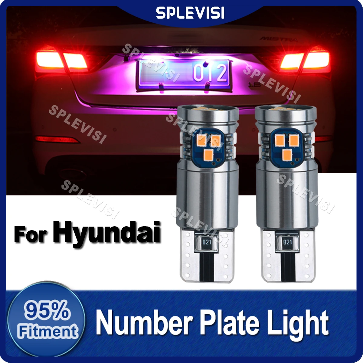 

1 Pair Car T10 W5W LED License Number Plate Light Bulbs For Hyundai Veloster Accent Santa Fe Sonata Tucson Elantra i30 i40