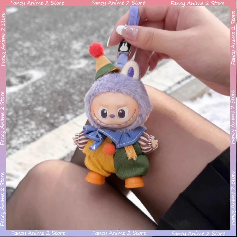 

For Mini Labubu 4.0 Plush Doll Cute Circus Clowns Joker Hat Clothing Outfit for Love Serie Doll Clothes DIY Fashion Accessories