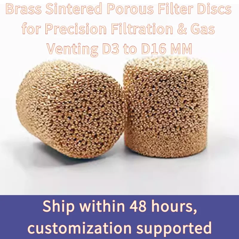 Brass Sintered Porous Discs Precision Filtration & Gas Venting D3 to D16 MM