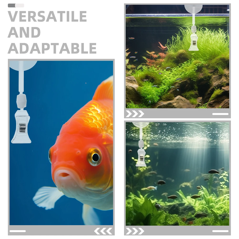 

3pcs Fish Feeding Tools Veggie Feed Clips Plastic Suction Cup Clamp Tank Accessories Aquarium Supplies Durable Reliable