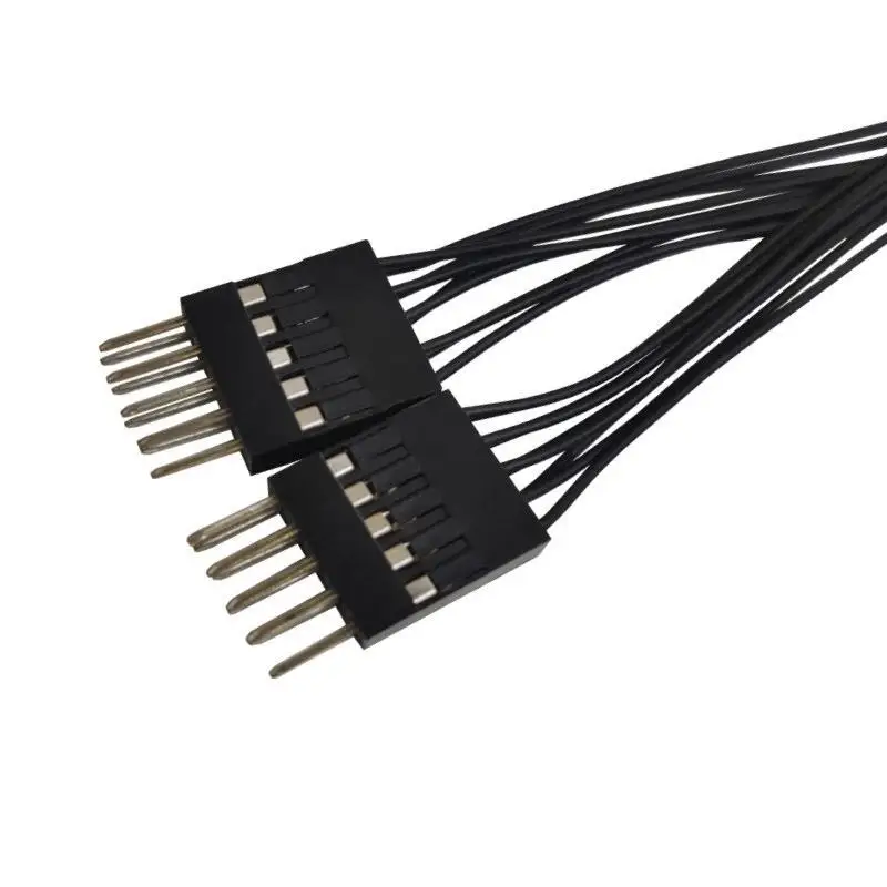 1Pc Reset & Power On/Off Cable - Dual Control Jumper for PC Motherboard, 9-pin 1-to-2 Line Splitter Switch