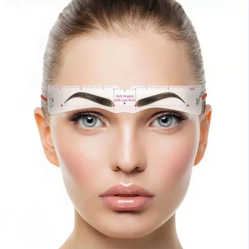 ใหม่คงที่ PVC Eyebrow Shaper แม่แบบสามารถนํากลับมาใช้ใหม่ได้คุณภาพสูงสติกเกอร์สําหรับ Elegant Eyebrow แต่งหน้าเครื่องมือ 6 ชิ้น
