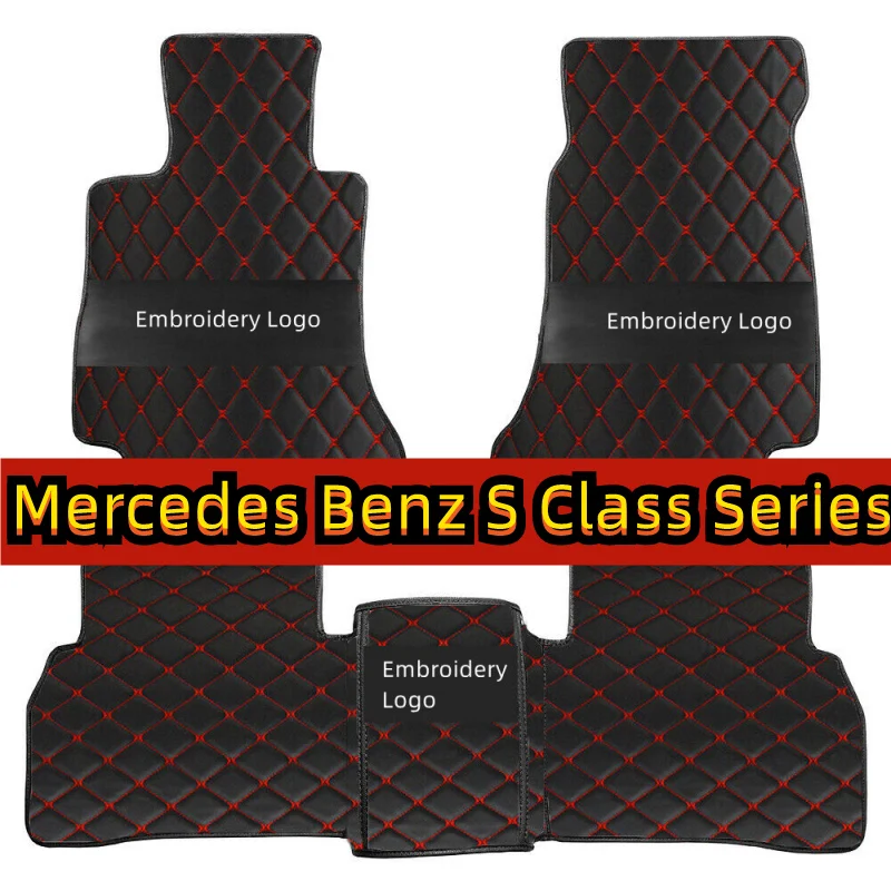 Car Floor Mats for Mercedes Benz S Class Series AMG W140 W220 W221 W222 S350 S400 S450 S500 S550 S600 S63 Auto Carpet Cover Rugs