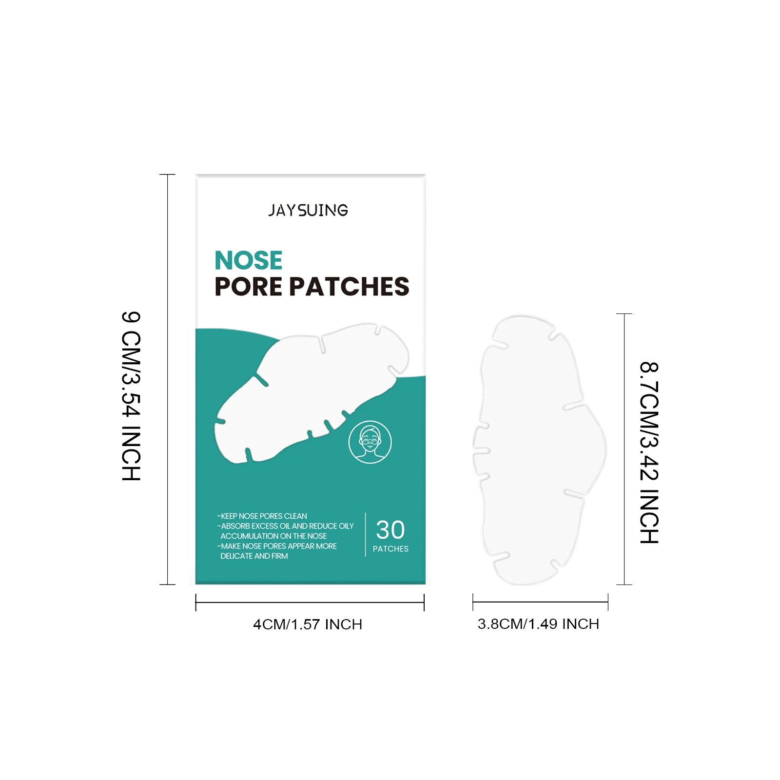 بقع مسام الأنف التطهير العميق شرائط مسام الأنف إزالة الرؤوس السوداء الأنف تنظيف التصحيح لمسام الأنف البثور Zits والزيت