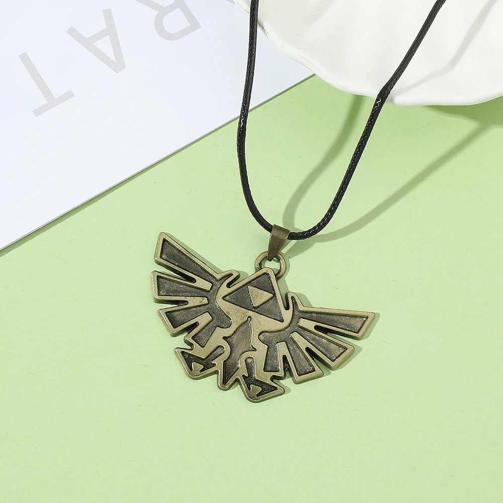 Trendy Creative Game Peripheral Necklace Leather String Pendant Unique Personality Accessory Gift for Friends ﻿