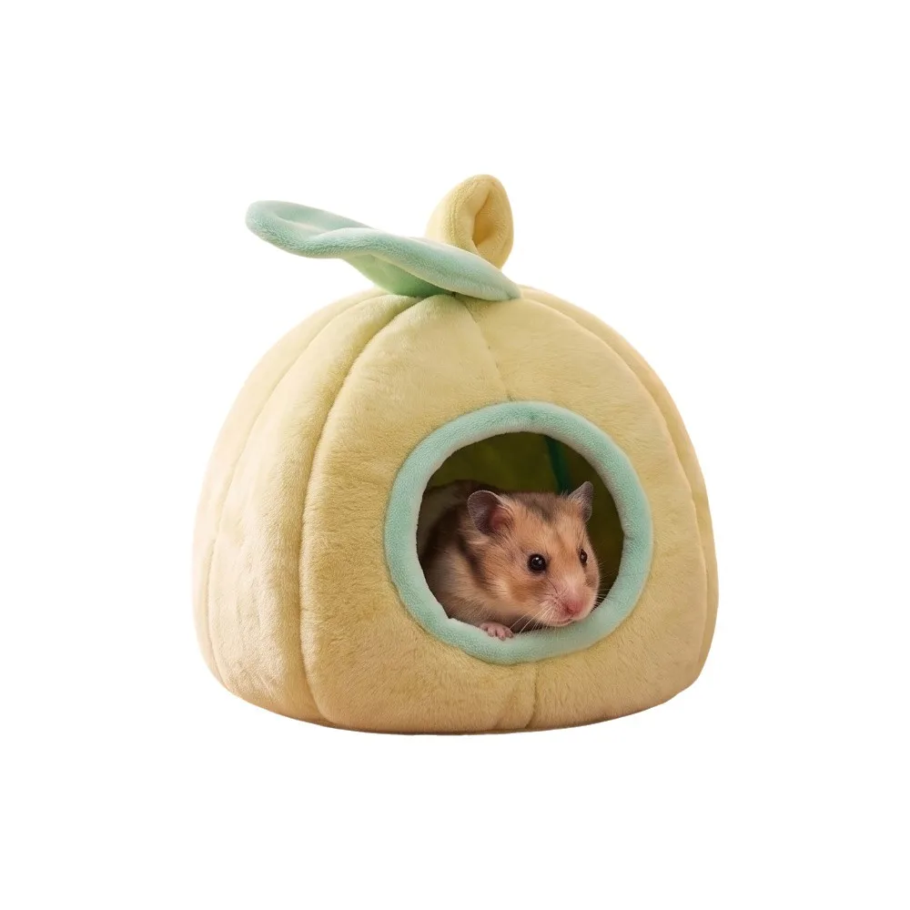 Cute Plush Plush Hamster Nest Cotton Semi Closed Hamster Warm Nest Soft Cozy Parrot Sleeping Nest Rabbit