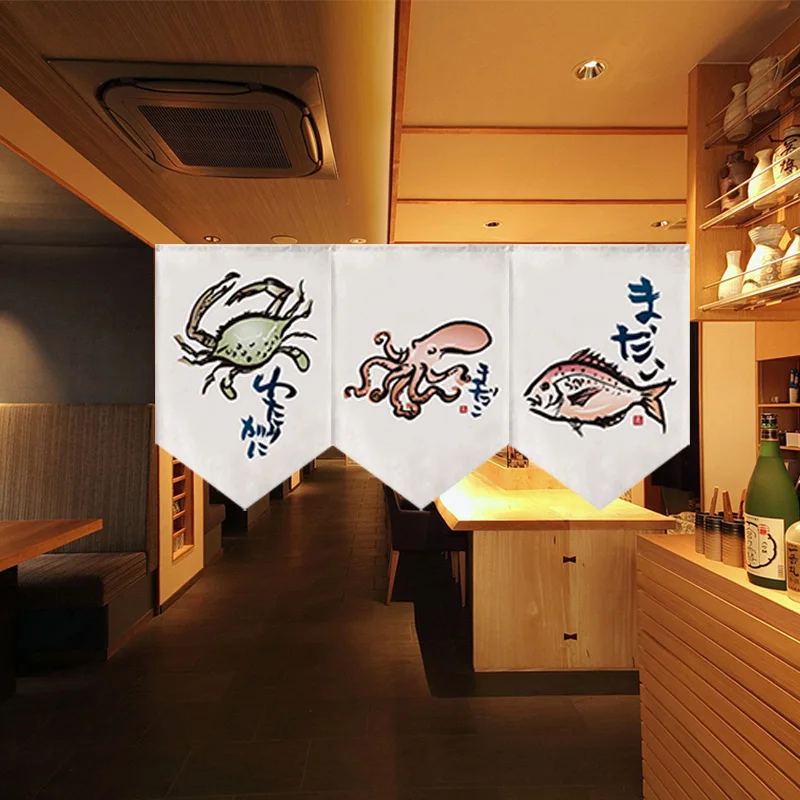 Japanese Decoration Traditional Japan Curtain Door Short Curtain Noren Shop Japanese Style Curtain for Small Window Sushi Door