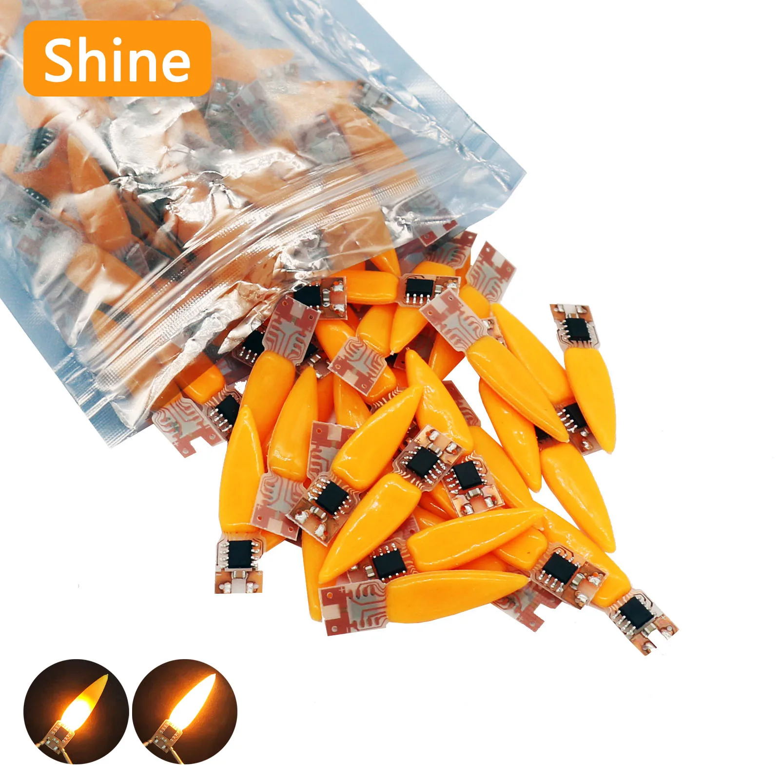 1pcs 3pcs LED Flash Candle Light Edison Bulb 3V 20mA 2200K LED Flame Filament 2 Mode Birthday Party Decoration Bulb Accessories
