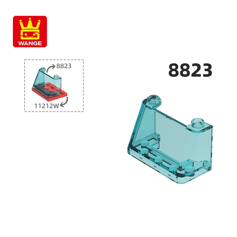 

Wange 3823 100g/40Pcs Helicopter Car Windshield Block Moc Color Accessories Compatible with Brick DIY Children's Toy Assembly