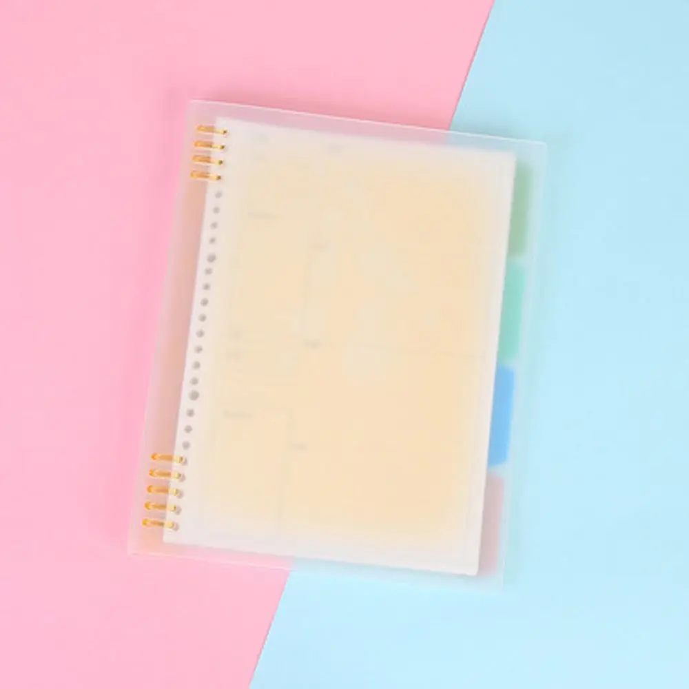 1 Pc Plastic 9 Hole A4 A5 B5 Loose-Leaf Binder Notebook Cover Candy Color Notebook Refill Case Book Inner Core Notebook Shell