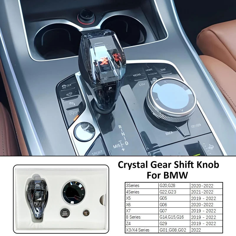 

Upgrade 4-Piece Set Crystal Gear Shift Knob For BMW G20 G21 iX3 G08 X3 G01 X6 G06 X7 G07 X5 G05 Gear Lever Accessory