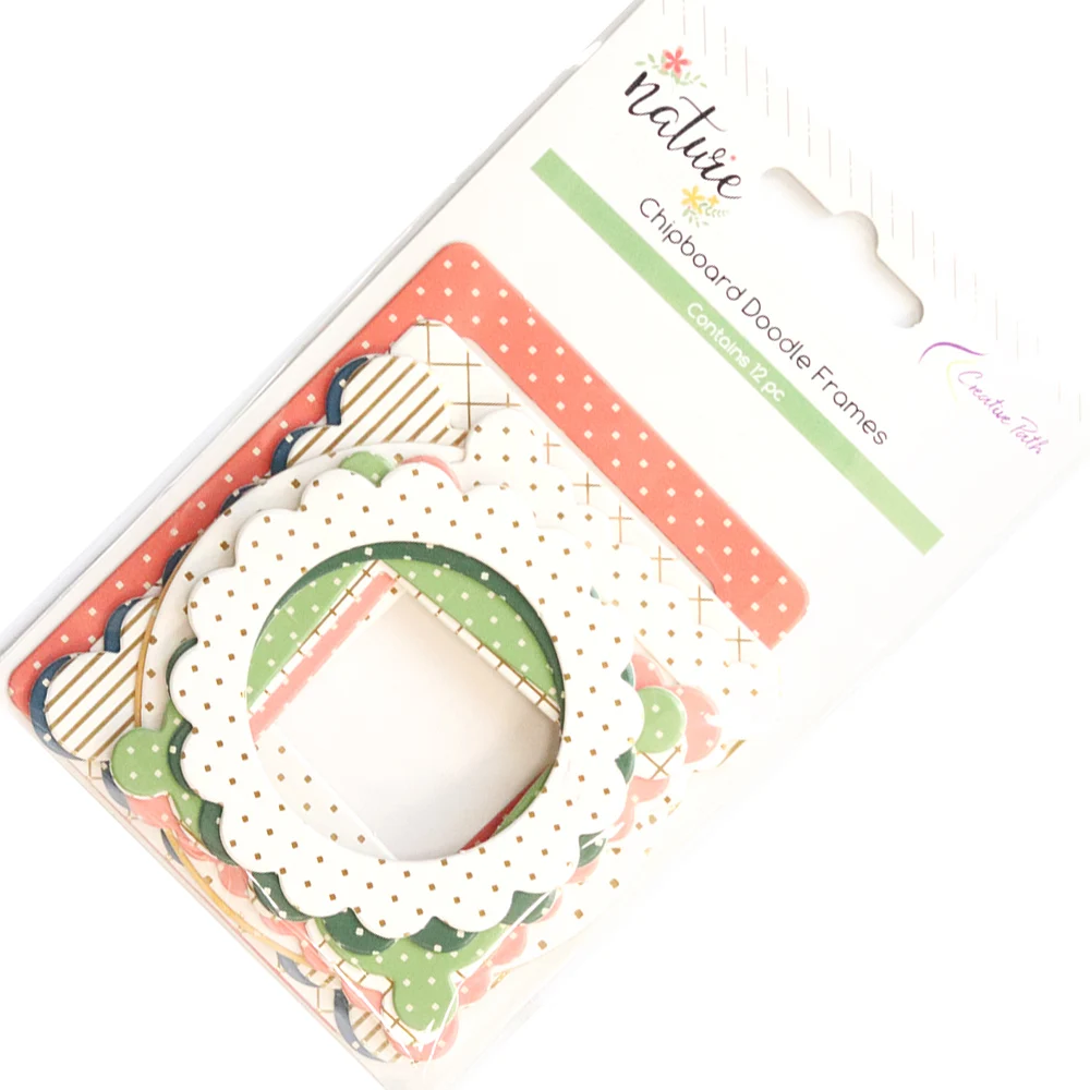 Creative Path 12 Stück Polka Dot Scrapbooking Fotorahmen-Aufkleber, hohle Papprahmen-Dekorationen für Bastelarbeiten und Journaling – Detail 8