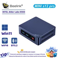 Beelink MINI S12 Pro N100 Mini PC Intel Alder Lake N95 N5095 DDR4 16GB 500GB 8GB 256GB Desktop Office gaming computer