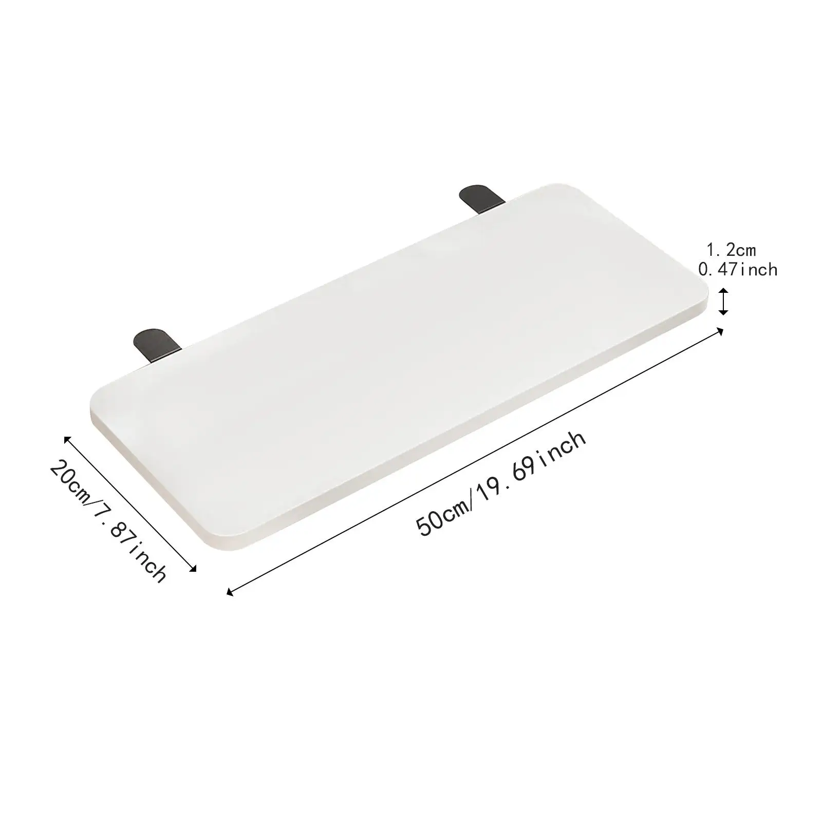 Desk Extender Board Home Office Space Saving Folding 50x20cm for Computer Table Extension Attachment Clamp on Keyboard Tray