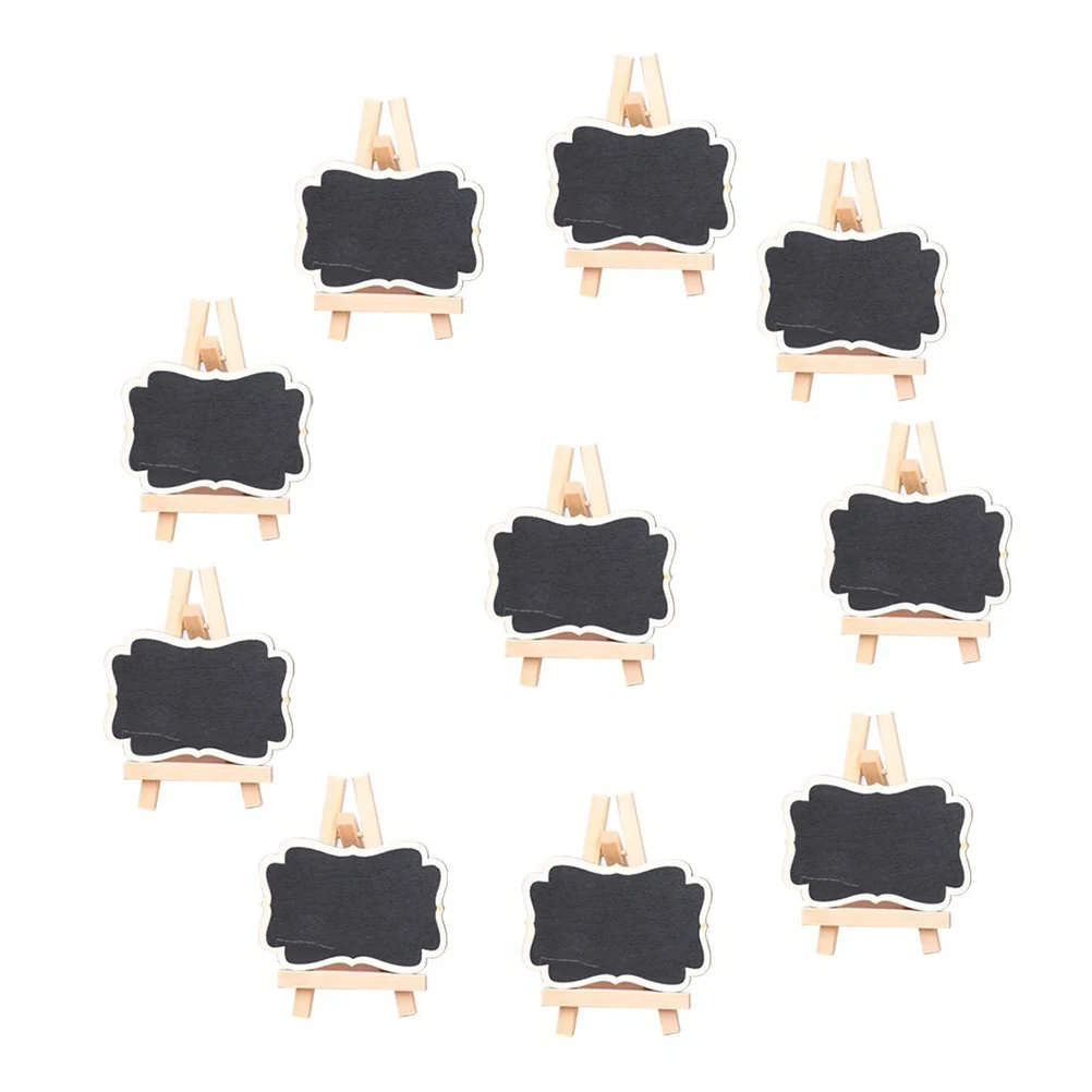 

10pcs Small Blackboard Wooden Easels Diy Decorations Desk Home Art Use Lightweight Pragmatic Design Mini Framed Place