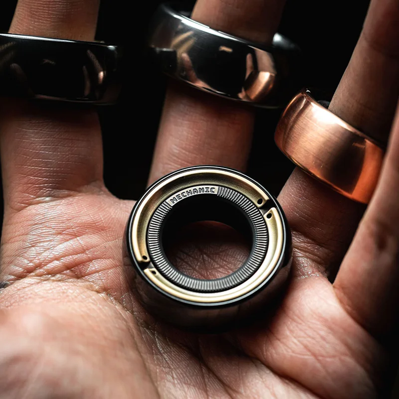 LAUTIE EDC Fidget Original Mechanic Click Fidget Ring Ratchet Mode