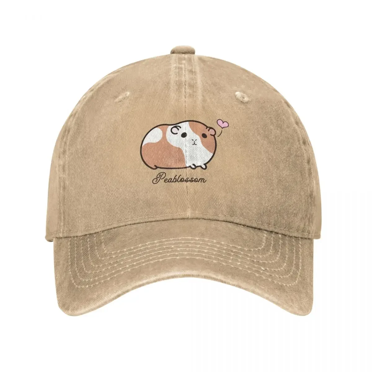 Peablossom the Guinea Pig - Cute Piggie with a Heart Baseball Cap Rugby hiking hat For Women Men's