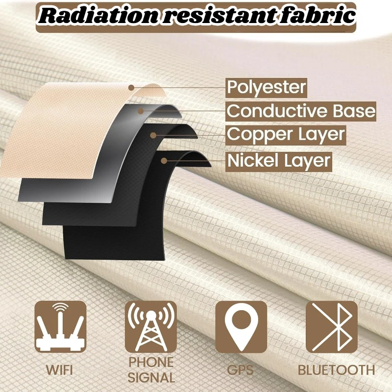 Fabric RFID Shielding Tear Resistant EMF 5G Anti Radiation Conductive Magnetic Fabric Anti Signal Interference Light Weight