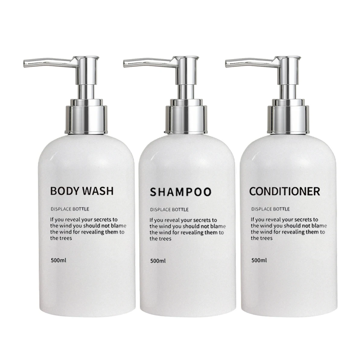 Refillable Shower Soap Bottles with Gold Pump, Shampoo and Conditioner Soap Dispenser for Bathroom Decor Upgrade view 6