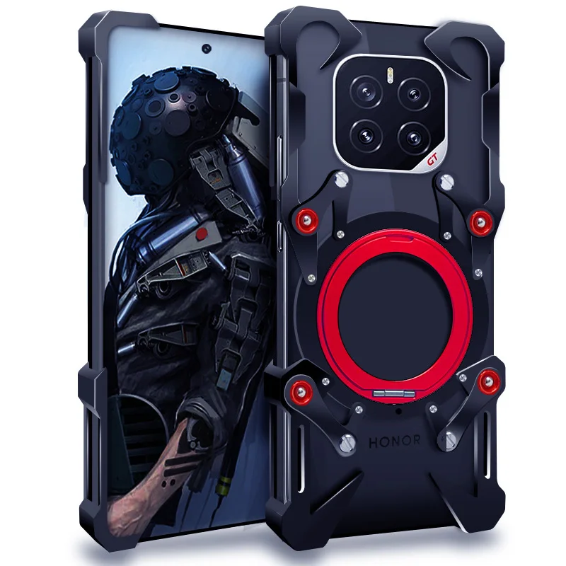 

Zimon Luxury Armor Metal Aluminum Phone Bumper For Honor Win Rt, Power 2,GT Pro Cover Mechanical Purely Handmade Skull Case