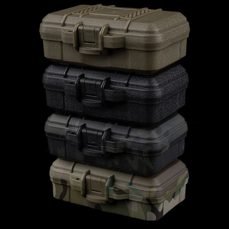 9.8*5.8CM Anti-Pressure Shockproof Container Box Plastic Dry Storage Box with Foam Floating Survivor Dry Case for Outdoors