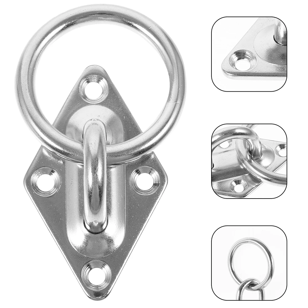 

2pcs Stainless Steel Truck Trailer Pull Tab Tie Down Anchors Mount Hooks Boat Straps Heavy Duty Wall Mount Trailer Bed O-Ring
