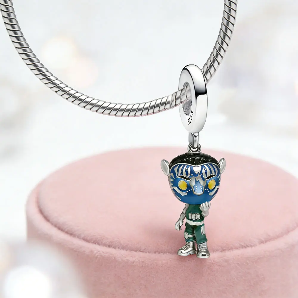 DSN creative pendant S925 Sterling Silver Charms Disney Avatar Jake Sully Neytiri Pendant dangle charm girls Luxury Jewelry Gift