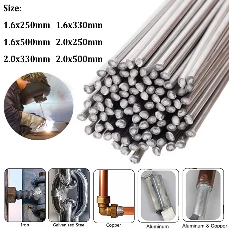 30pcs~10pcs Low Temperature Easy Melt Aluminum Welding Rods Weld Bars Cored Wire Rod Solder Tin Flux for Soldering Aluminum