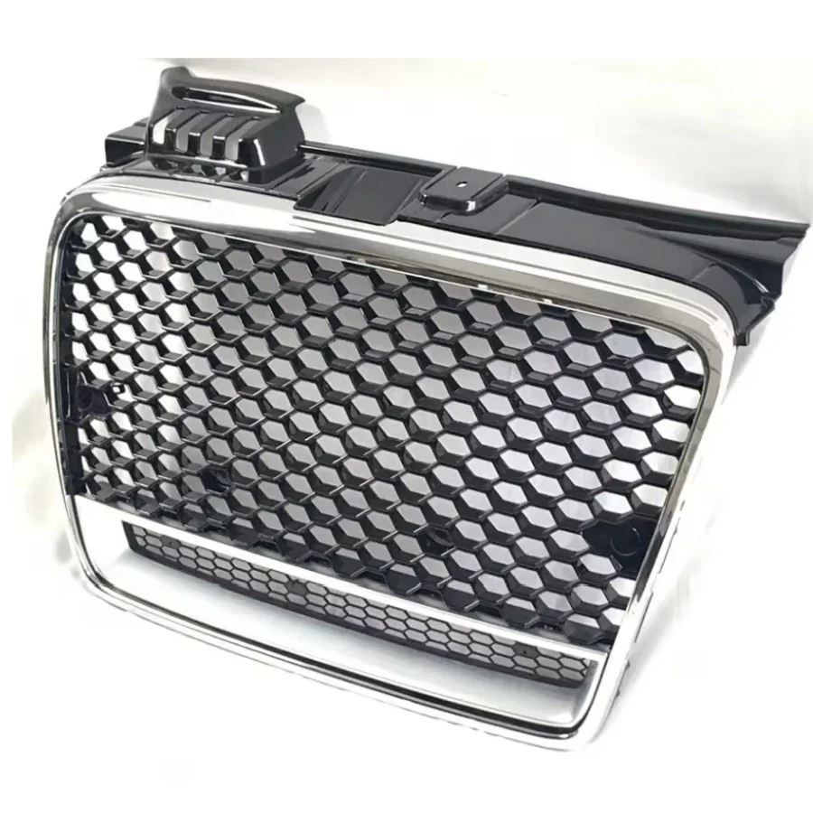 For RS4 Style Front Sport Hex Mesh Honeycomb Hood Grill for  A4 B7 2005-2007 (not for Sline Bumper)