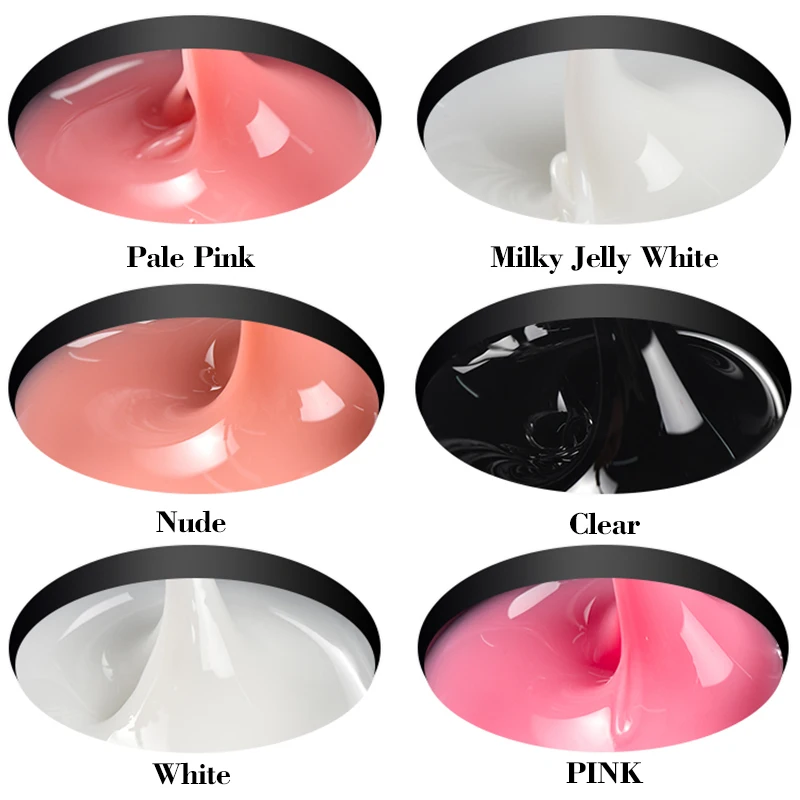 

150G Clear /LED Soak Off Nail Extension Gel, Quick Building, Self-Leveling, Hard Jelly Gel, for Home And Salon Use Nail Enhancem