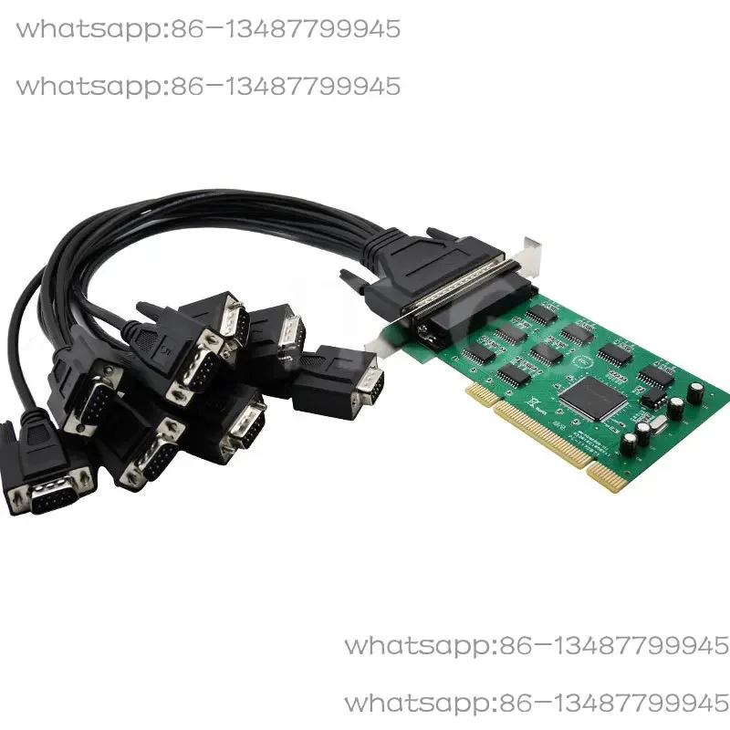 PCI to RS232 serial port card, with one-to-eight serial port lines, 8-port COM port expansion card, 9-pin DB9 industrial grade