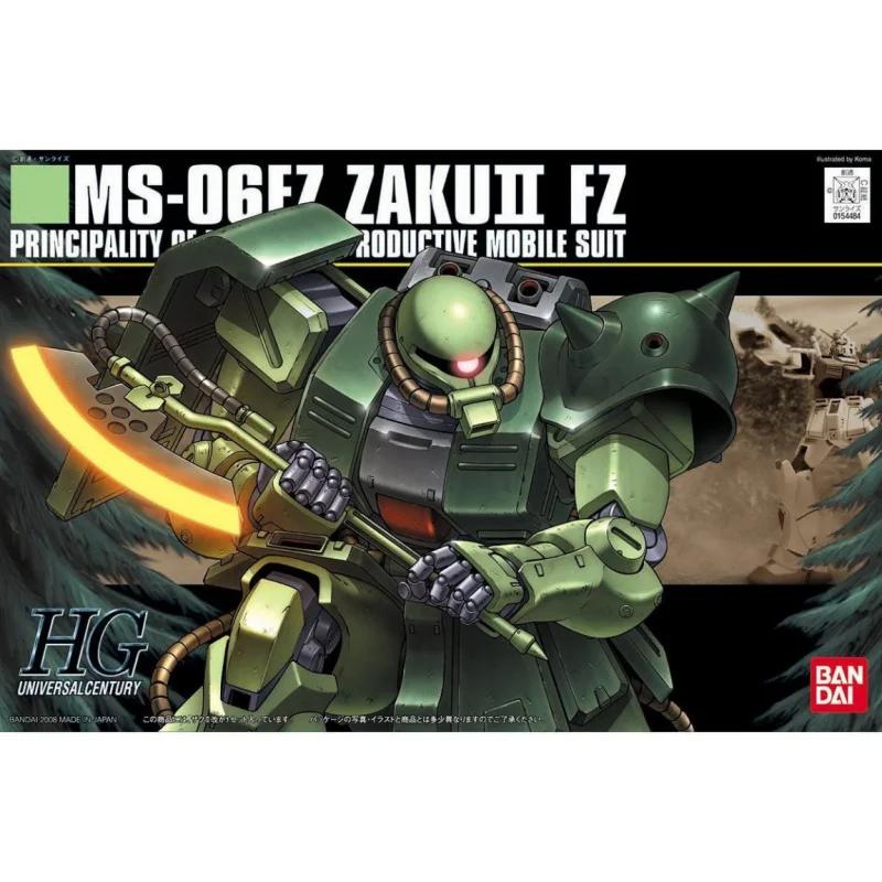 BANDAI Anime HG 1/144 MS-06FZ ZAKUⅡ FZ Gundam Model Kit Figure Anime Robot Quality Assembly Plastic Action Toys Figures Gift