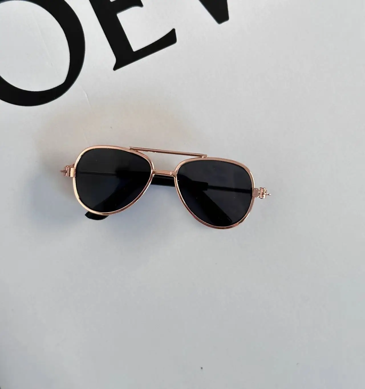 Gafas para Labubu sentado Macaron muñeca piloto gafas de Metal lindos Mini accesorios para figura de vinilo decoración de gafas elegante y fresca