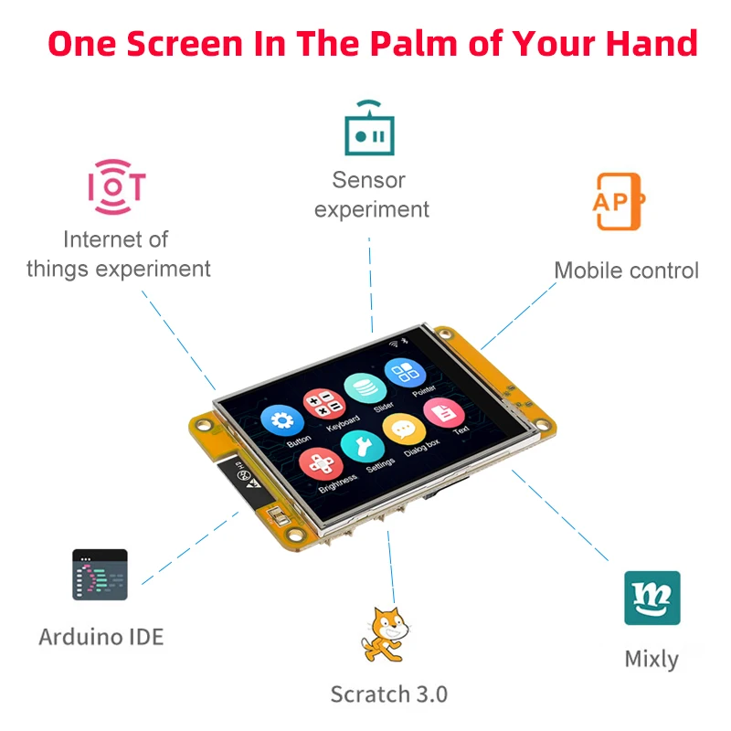 ESP32 MCU 2.8 بوصة شاشة ذكية لاردوينو LVGL WIFI بلوتوث اللمس WROOM 240*320 شاشة LCD TFT وحدة مع البرنامج التعليمي المجاني