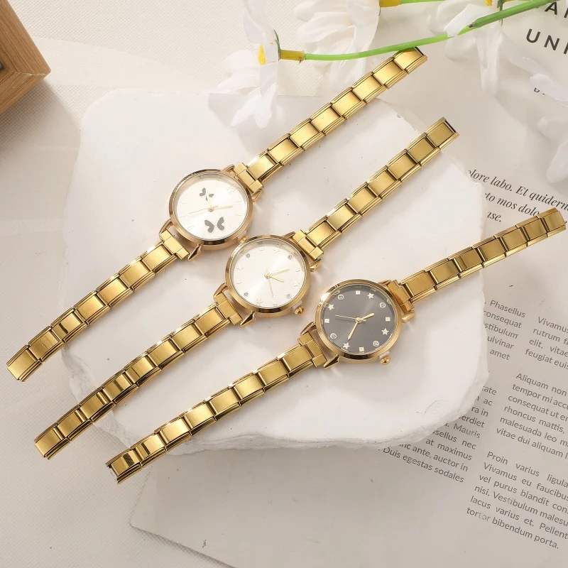 1PC High Quality Stainless Steel Round Watch Bracelet 9mm DIY Charm Fashion Bangle Women's Jewelry with Butterfly Star Wholesale