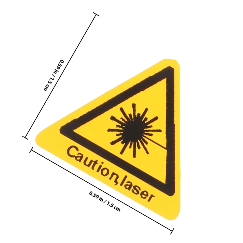 30Pcs Laser Warning Labels Bright Safety Signs for Industrial Factory Lighting Caution Stickers Wear Resistant Waterproof