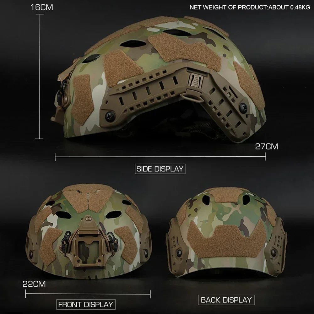 ยุทธวิธี Fast Airsoft HELMET น้ําหนักเบา SF Super High CUT การล่าสัตว์ Wargame หมวกกันน็อกกีฬากลางแจ้งขี่จักรยานเกียร์