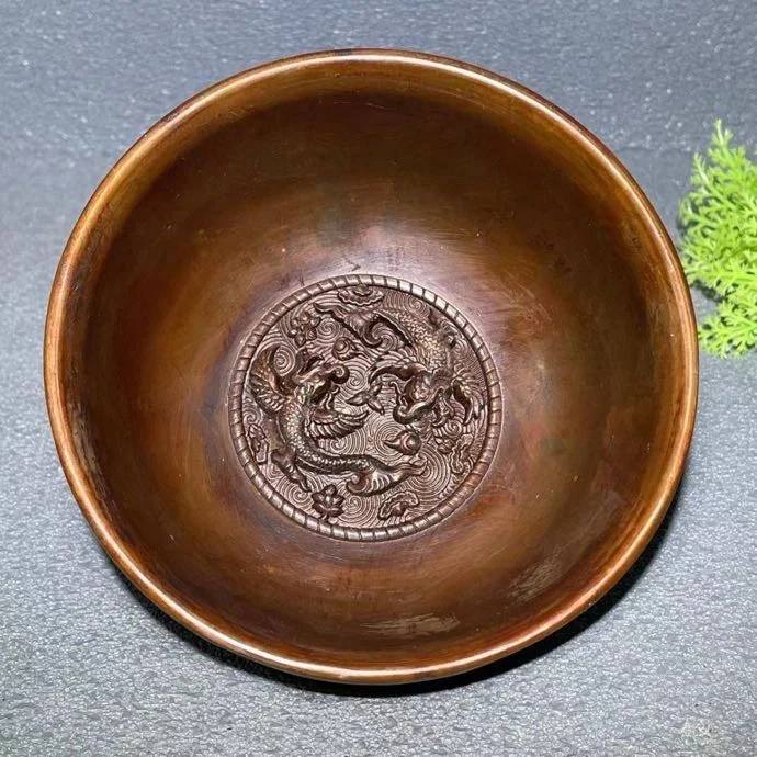 Relief Dragon and Phoenix Cheng Xiang Bowl Flying Fish Cheng Fu Bao Jiang Lao Dao Lao Shi Bowl Living Room