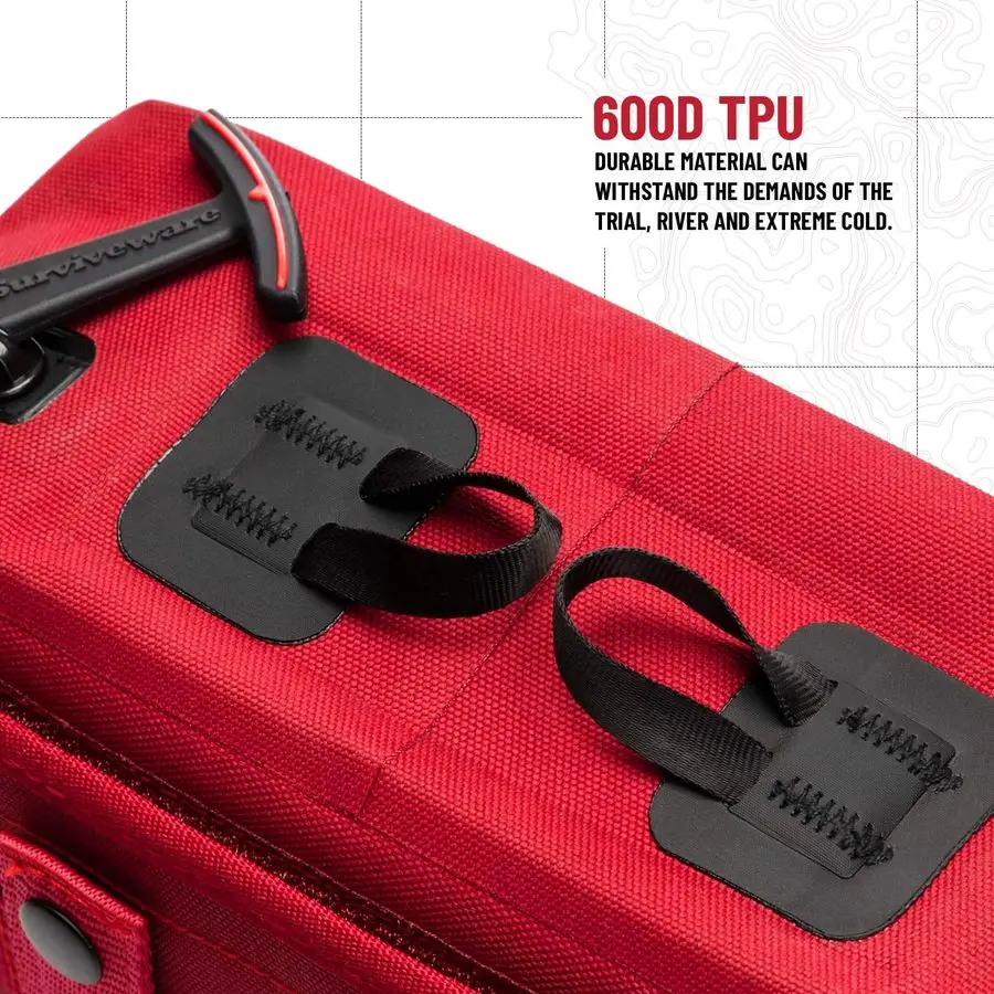 Kit di pronto soccorso di sopravvivenza premium impermeabile Preparazione alle emergenze di sopravvivenza per attrezzatura da campeggio da viaggio, kit di sopravvivenza e emergenza all'aperto