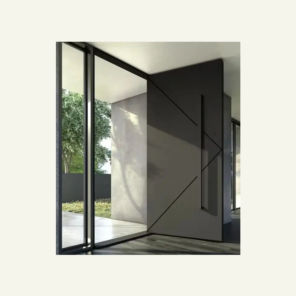 

America High Quality Customized Front Black Mental Entry Door For Re